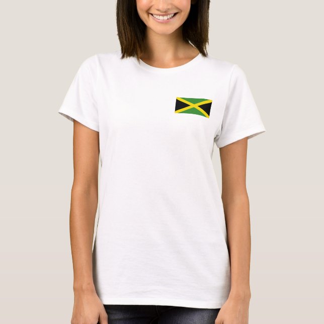 Camiseta Fleece Fleece Zip Jogger con bandera de Jamaica (Anverso)