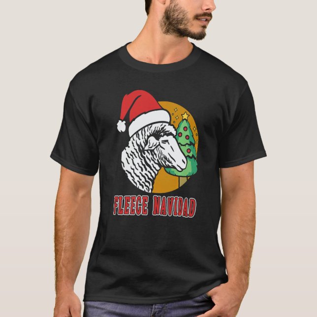 Camiseta Fleece Navidad Christmas Humor Holiday Sheep Fleec (Anverso)