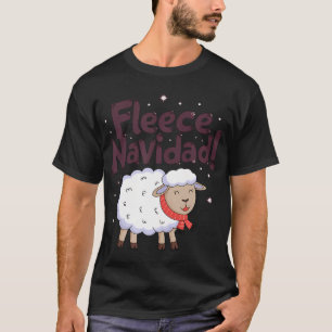Camiseta Fleece Navidad Divertido Navidad Oveja Festividad