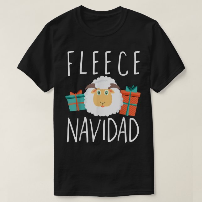 Camiseta Fleece Navidad Feliz Navidad  (Diseño del anverso)