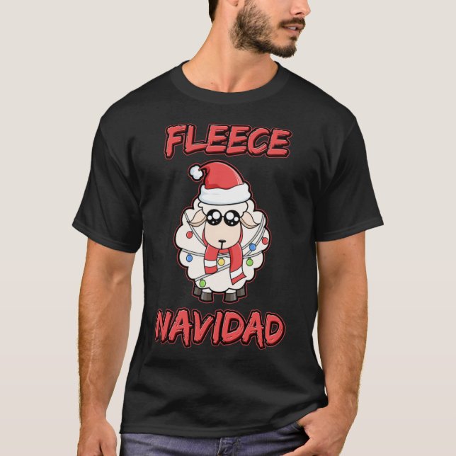 Camiseta Fleece Navidad Feliz Navidad Navidades de lana (Anverso)