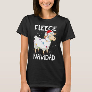 Camiseta Fleece Navidad Feliz oveja ilumina a Navidades Paj