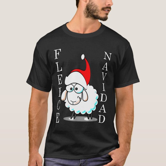 Camiseta Fleece Navidad Funny Sheep Navidades (Anverso)