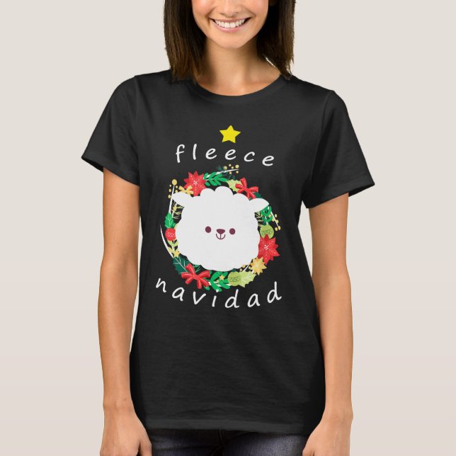 Camiseta Fleece Navidad Funny Sheep Tee (Anverso)