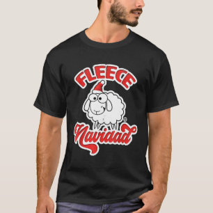 Camiseta Fleece Navidad Gráfica divertida Navidad oveja esp