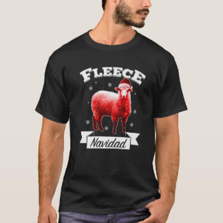 Camiseta Fleece Navidad Navidad Cordero de oveja - Feliz Na