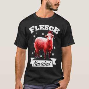Camiseta Fleece Navidad Navidad Cordero Feliz Navidad Pu