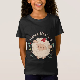 Camiseta Fleece Navidad, Navidad lindo oveja