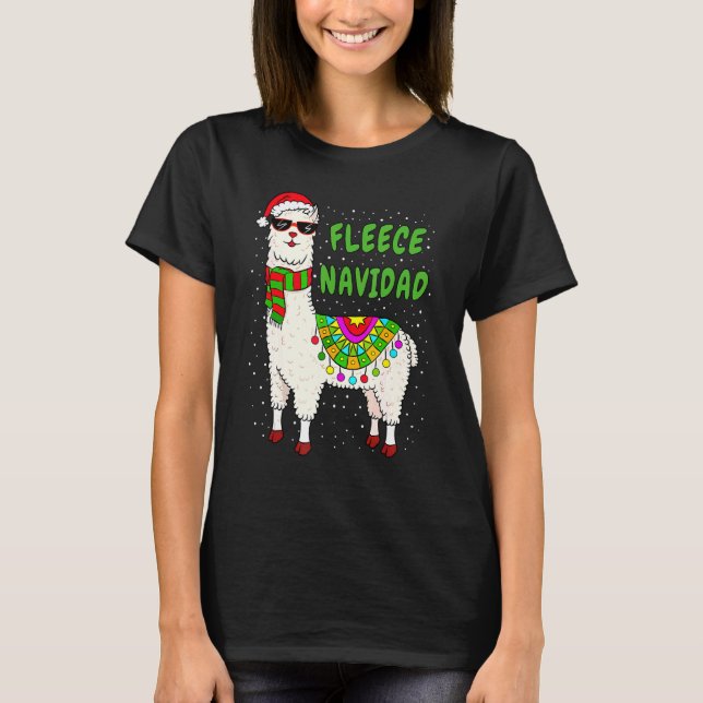 Camiseta Fleece Navidad Navidades llaman navia a las mujere (Anverso)