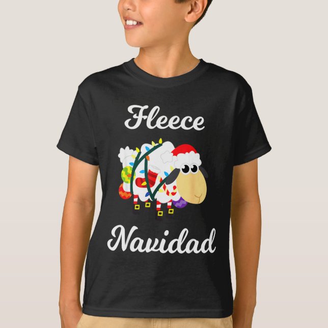 Camiseta Fleece Navidad Shirt Funny Feliz Mexican Christmas (Anverso)