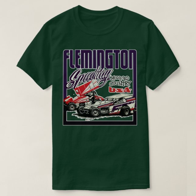 Camiseta Flemington Speedway Retro Design (Diseño del anverso)