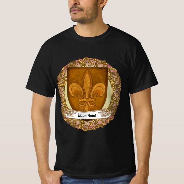 Camiseta Fleur De Lis Family Crest Surname (Anverso)