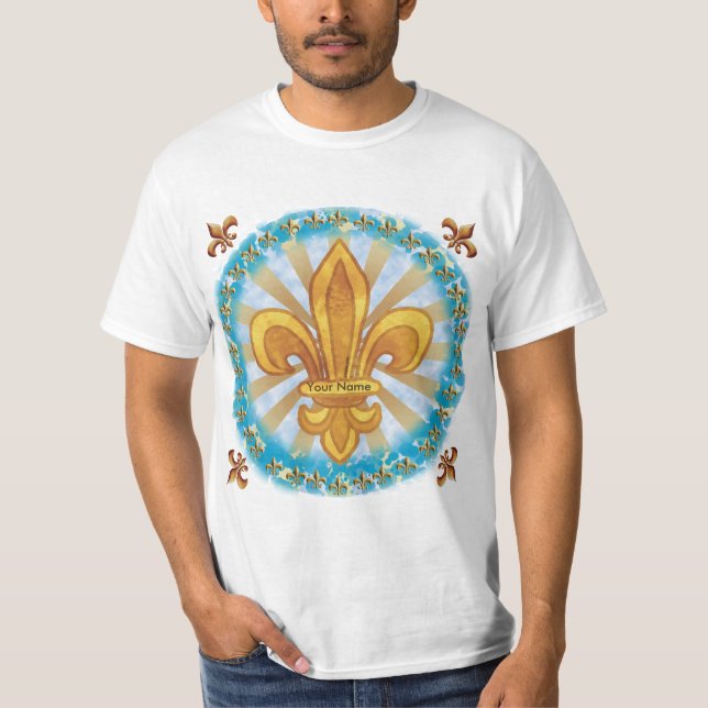 Camiseta Fleur De Lis Family Crest Surname (Anverso)