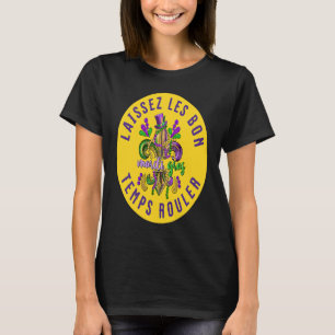Camiseta Fleur de Lis Laissez Les Bon Temps Rouler Mardi Gr