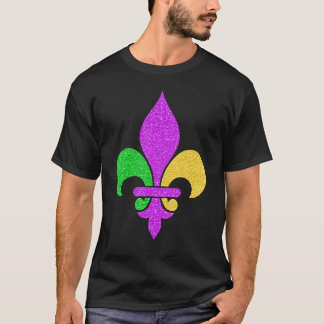 Camiseta Fleur De Lis Mardi Gras 2023 Adult Men Women Boys  (Anverso)