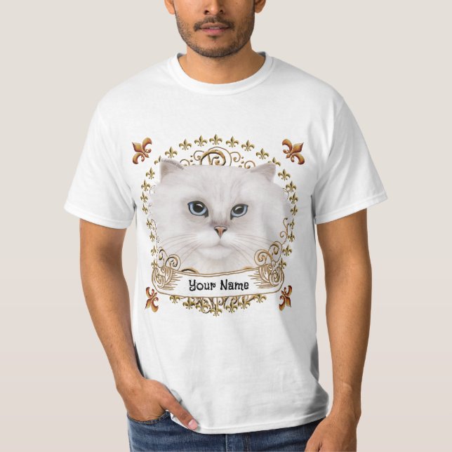 Camiseta Fleur De Lis  Persian Cat  (Anverso)