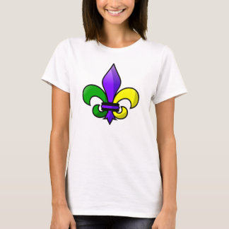 Camiseta Fleur-de-lis Purple Green Gold