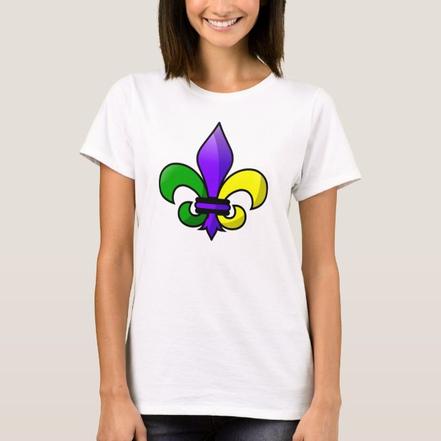 Camiseta Fleur-de-lis Purple Green Gold (Anverso)