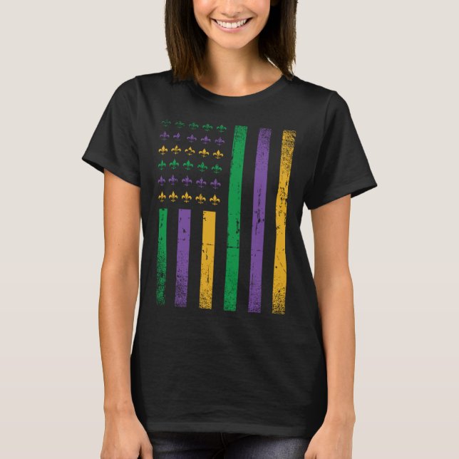 Camiseta Fleur De Lis Symbol Tuesday Mardi Gras Celebration (Anverso)