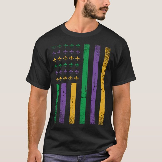 Camiseta Fleur De Lis Symbol Tuesday Mardi Gras Celebration (Anverso)