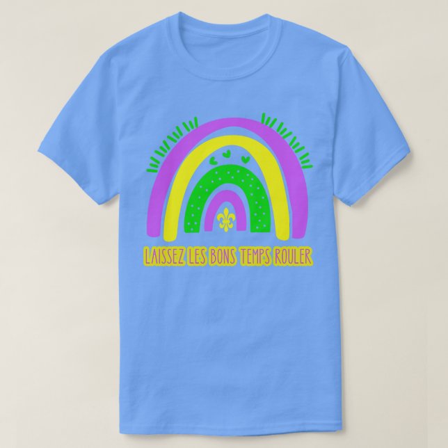 Camiseta Fleur de Lis único y divertido estilo arcoiris (Diseño del anverso)