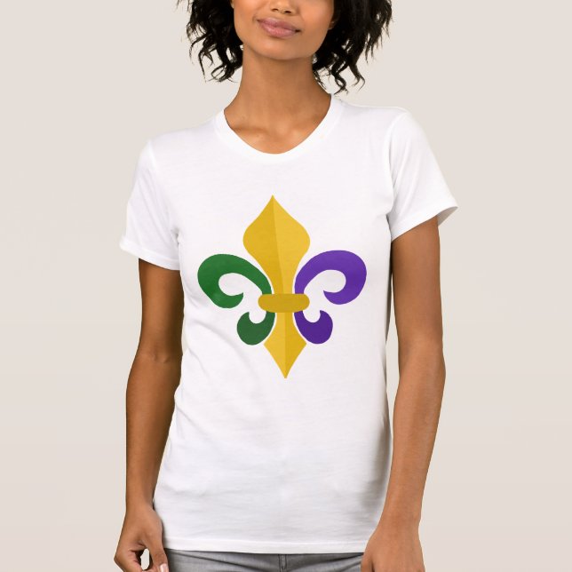 Camiseta Fleur-de-lys Mardis Gras (Anverso)
