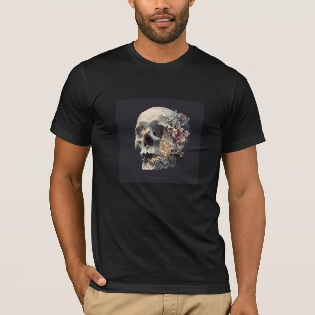 Camiseta Fleur de Mort — Arte Gótico Fino (Anverso)