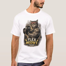 Camiseta Flex Meowt | Funny Gym Cat T-Shirt | SAK Collectio