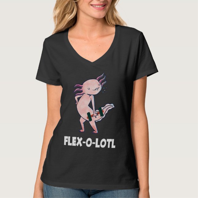 Camiseta Flex O Lotl  Axolotl Workout  Bodybuilder Fish (Anverso)