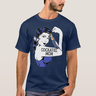 Camiseta Flexing Cockatiel Mom Parakeet Mascota Parrot