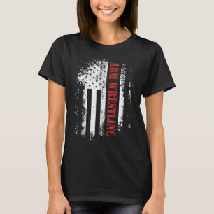 Camiseta Flexiones de prensa de brazo de lucha de brazo con