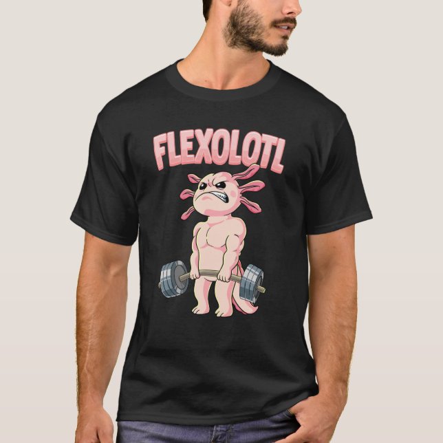 Camiseta Flexolotl Axolotl Gym Bodybuilding (Anverso)