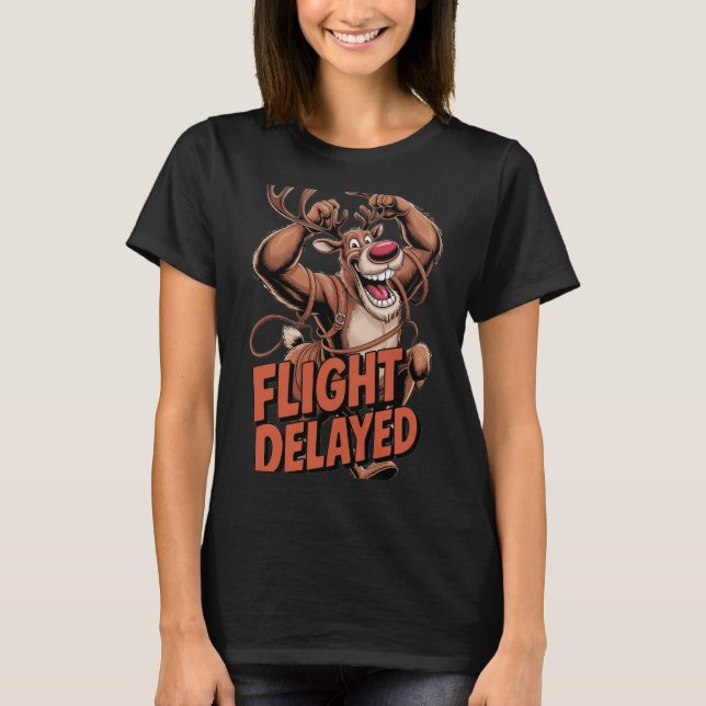 Camiseta Flight Delayed Reindeer (Anverso)