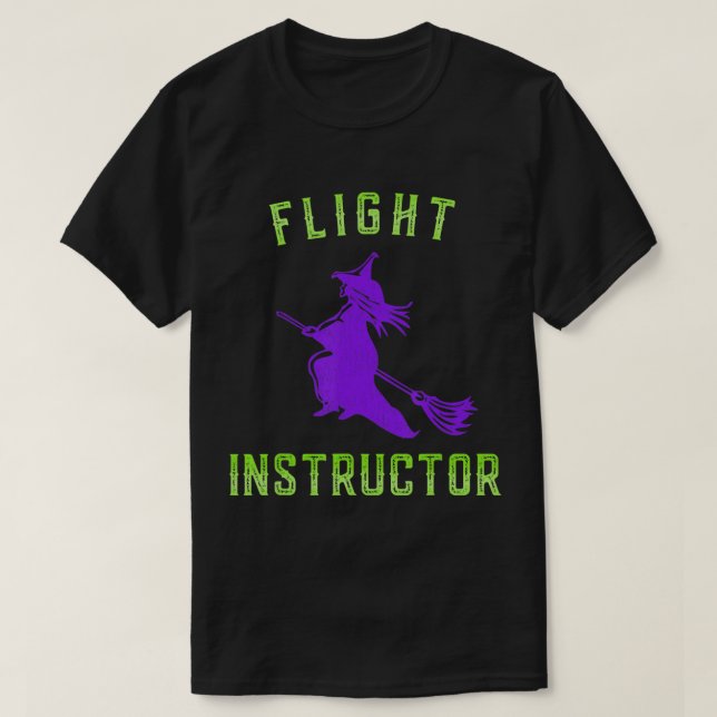 Camiseta Flight Instructor Witch Halloween (Diseño del anverso)