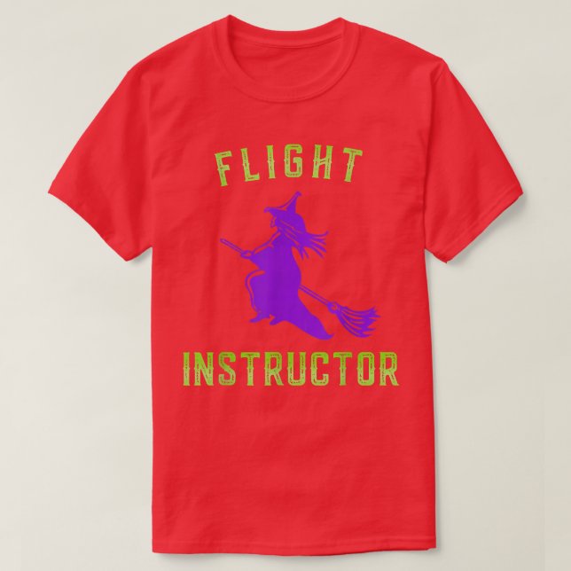 Camiseta Flight Instructor Witch Halloween 193  (Diseño del anverso)