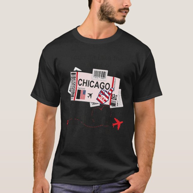 Camiseta Flight Ticket Chicago Chica del Chicago Boarding P (Anverso)