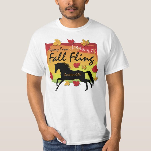 Camiseta Fling de la caída de la granja de Brookstock (Anverso)