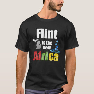 Camiseta Flint Michigan África Agua potable H2O gripal