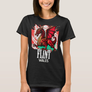 Camiseta Flint Mountain Wales Bandera galesa Y Ddraig Goch 