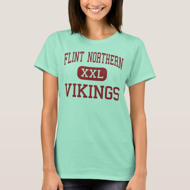 Camiseta Flint Northern - Vikings - High - Flint Michigan (Anverso)