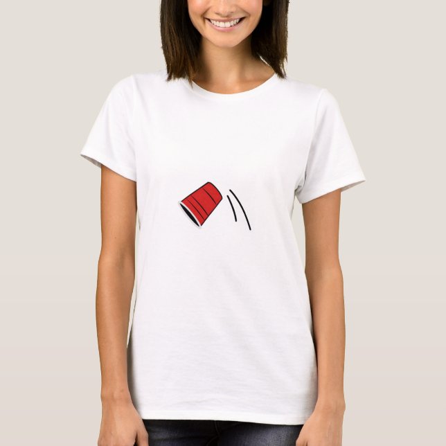 Camiseta Flip Cup Beber juegos Humor Funny (Anverso)