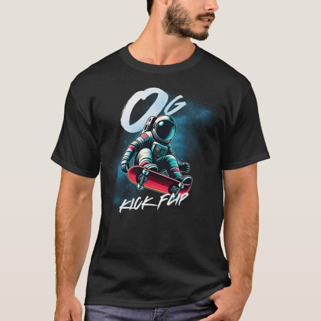 Camiseta Flip de patineta de gravedad cero - Astronauta de  (Anverso)