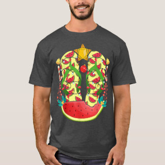 Camiseta Flip Flops de sandía Noches alumbra la Navidad en
