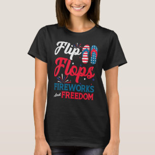 Camiseta Flip Flops Fuego Fun Independencia De Ee. Uu. 4 De