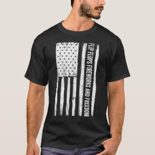 Camiseta Flip Flops Fuegos artificiales Libertad 4 de julio