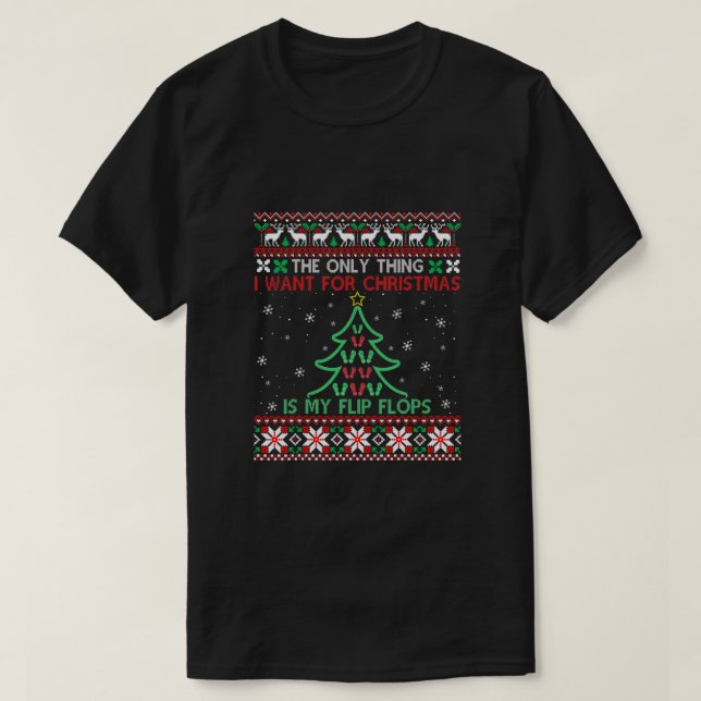 Camiseta Flip Flops navidad tema divertido quo (Diseño del anverso)