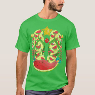 Camiseta Flip Flops Tropical Watermelon Xmas Luces Navidad
