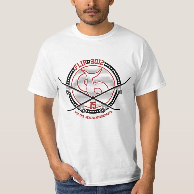 Camiseta Flip Side For The Real Skateboarders (Anverso)
