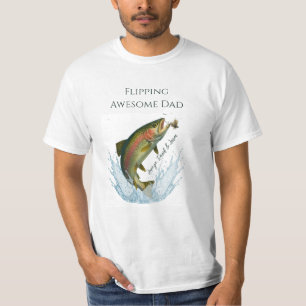 Camiseta Fliping Awesome Dad kids nombra