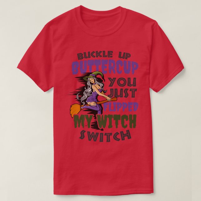 Camiseta Flipped My Witch Switch Design Halloween Witch 82 (Diseño del anverso)